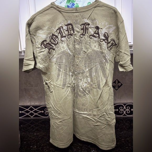 Vintage Monarchy Green Graphic T-Shirt Size L - Picture 1 of 5